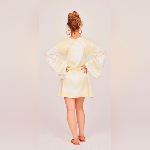 Jen's Pirate Booty Tie Dye Florence Tunic/Dress Neon Green/Yellow NWOT - Picture 4 of 14